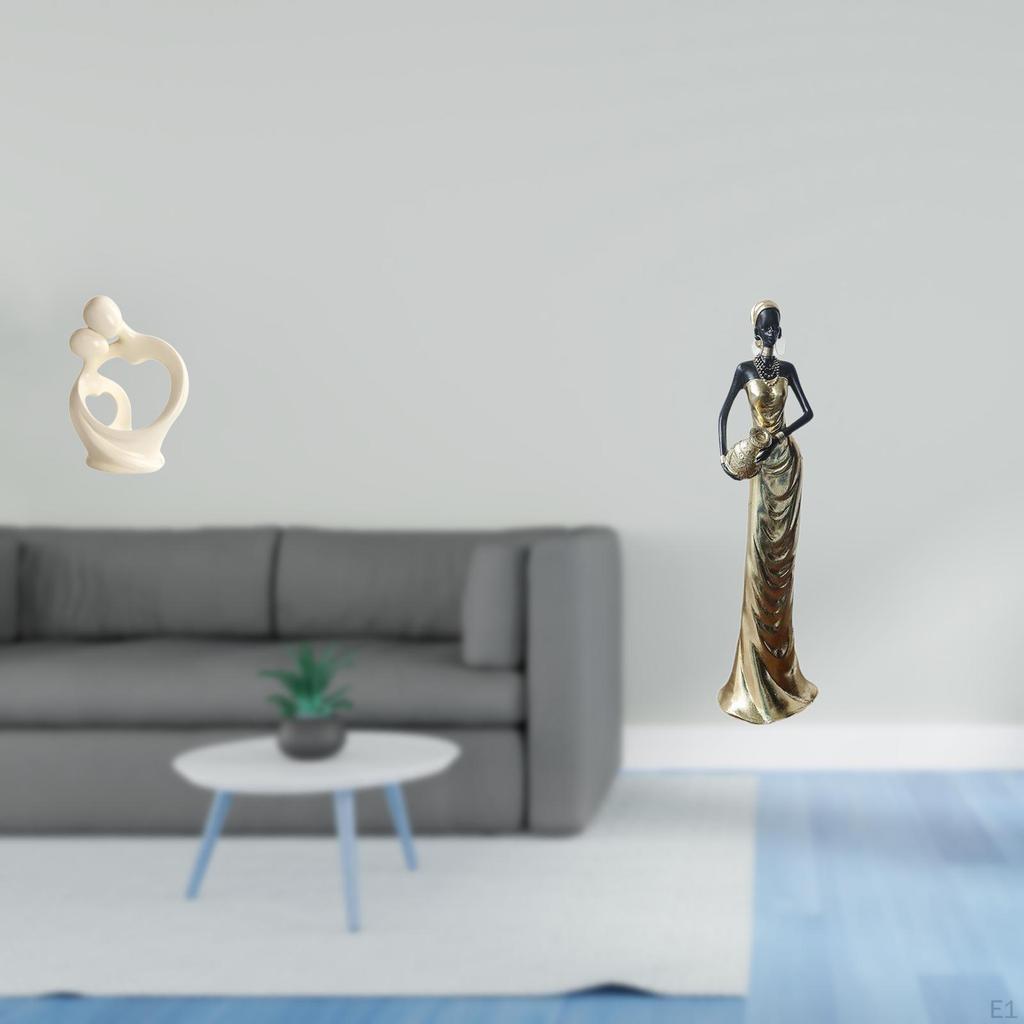 Artistic Resin Couple And Tribal Lady Figurine Sculpture Collection for Home Decor Anniversary