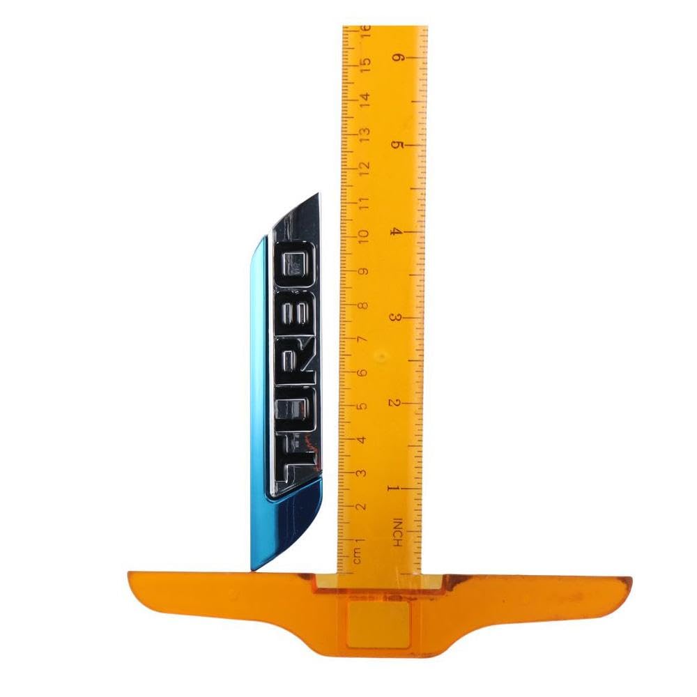 Qicarkey 2pcs 3D Turbo Metal Decal, 3D Car Metal Decal Sticker, Truck Side Fender