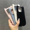 Cute 3D Kitten Cat Ear Solid Color Case For iPhone 17 16 15 14 13 12 11 Pro Max 16 Plus Silicone Shockproof Bumper Back Cover