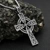 Fashion Retro Nordic Celtic Knot Pendant for Men Women Punk 316L Stainless Steel Cross Necklace Biker Amulet Jewelry