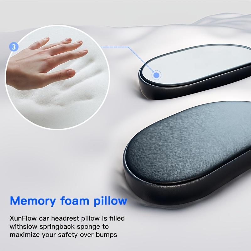 360° Adjustable Ergonomic Car Headrest with Memory Foam Side Pads Fit for Most Cars Easy One-Click Sleep Support for Travel
