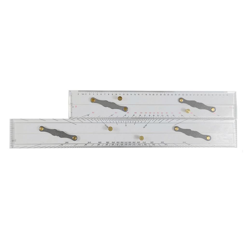 Marine Navigation Parallel Ruler Clear Scale High Accuracy Transparency Boat Ship Drawing Parallel Ruler 450mm 17.71in