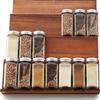 4-Tier Solid Wood Spice Rack Drawer Tray for Cabinet Storage