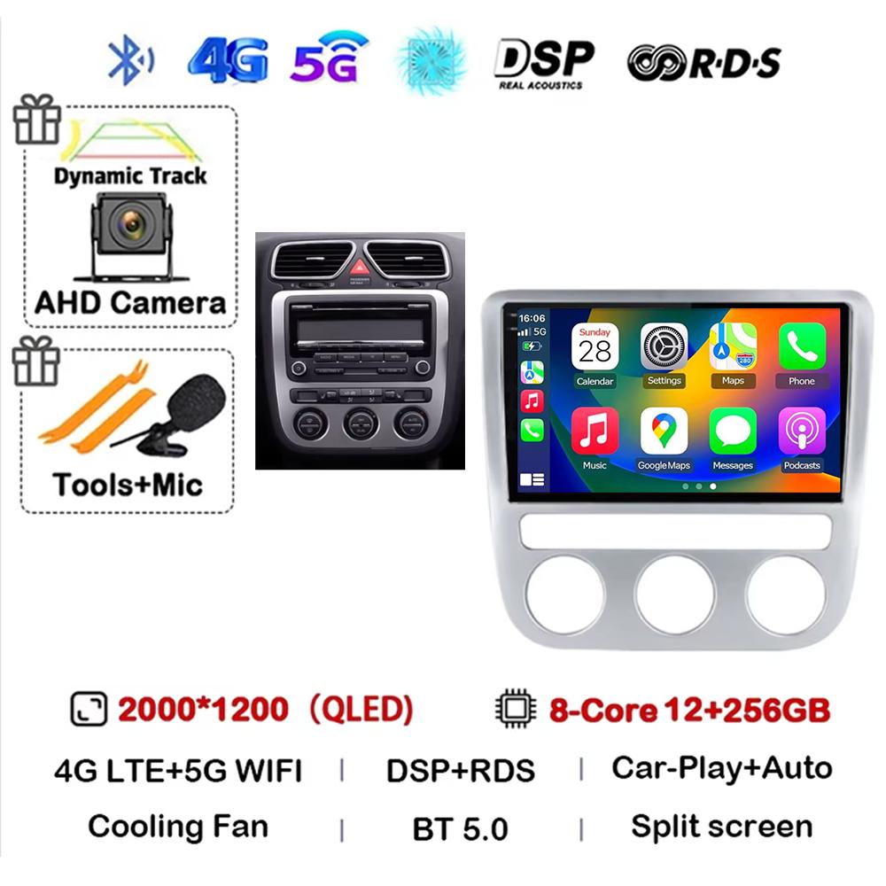 Android 14 for volkswagen vw scirocco eos 2009-2014 car radio carplay Multimedia automatic main unit gps navigation stereo