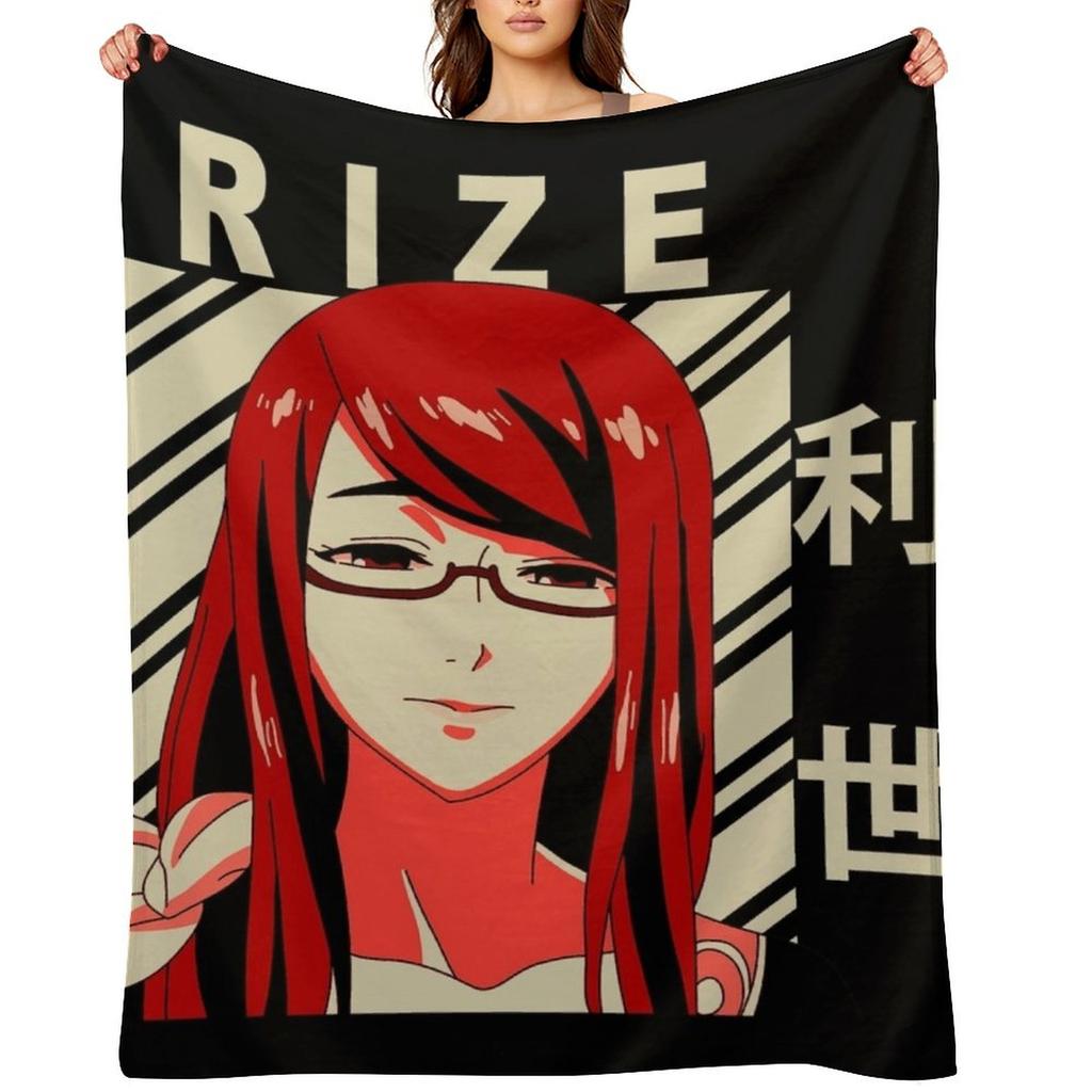 Rize Kamishiro - Vintage Art Throw Blanket Luxury St Blankets and Throws For Decorative Sofa Soft Big Blankets