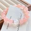 12Mm Basic Natural Madagascar Powder Crystal White Moonstone Bracelet Bracelet.