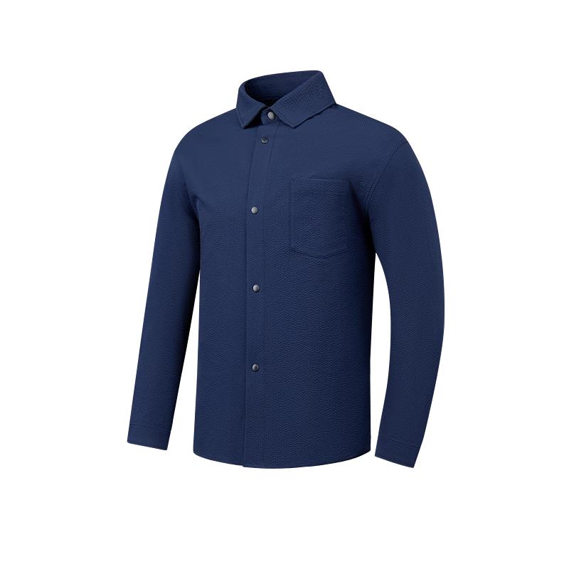 

Мужская дышащая рубашка с длинным рукавом Qiaodan 2025 Лето 175/L