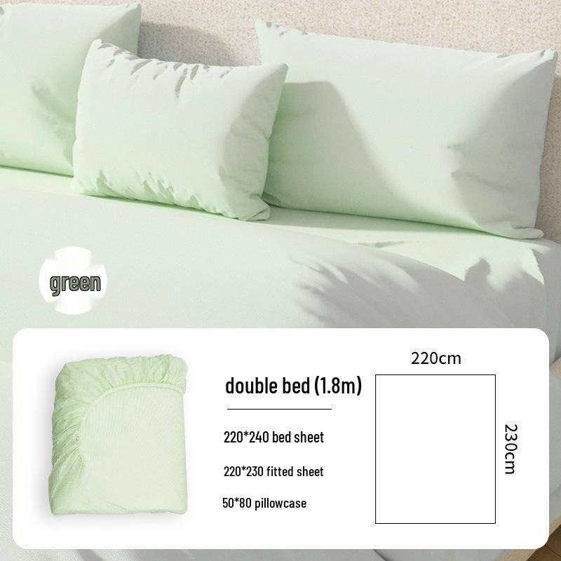 Four-Piece Disposable Bedding Set: Mattress Cover, Bed Sheet & Duvet Cover for Double Beds, Ideal for Naked Sleeping & Hotels