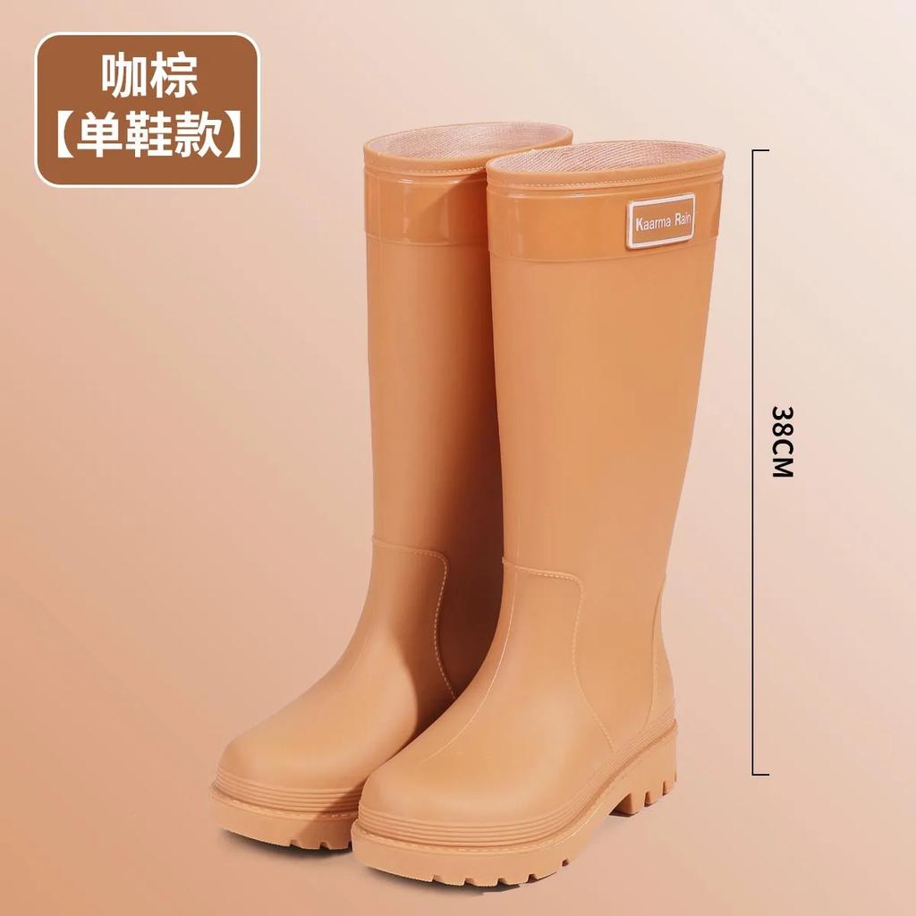 Kadın Yağmur Çizmeleri Moda Orta Baldır Kauçuk Galoş Kışlık Sıcak Pamuklu Yağmur Çizmeleri Kadınlar İçin Su Geçirmez Bahçe Botları Botas Lluvia
