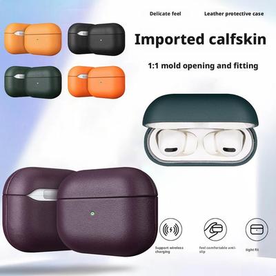 Genuine Leather Case for AirPods Pro 3 Full Protective Cover Scratch Resistant Lining Wireless Charging Compatible