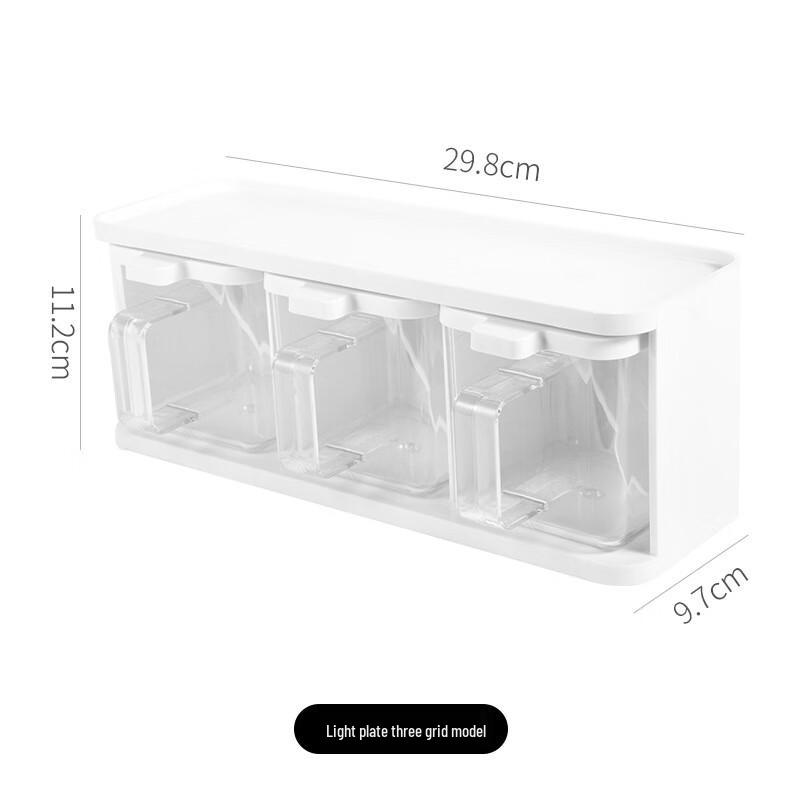 LISM 3-Compartment Seasoning Box with Spoons