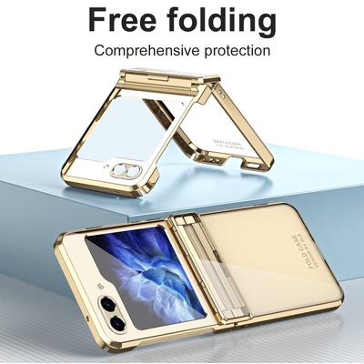 For Samsung Galaxy Z Flip6 5G/Z Flip5 5G Case Electroplating Hard PC Folding Phone Cover