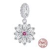 Copper Elegant Vintage Floral Openwork Pendants Charms Fits Genuine Charms Bracelet Women DoItYourself Jewellery Gifts