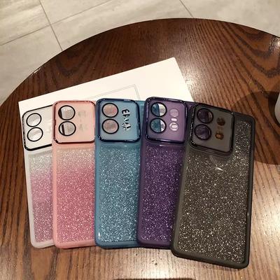 Custodia per Moto Edge 50pro Cover Morbida in Silicone Antiurto Glitterata per Motorola Edge 50 Ultra Fusion 50 Neo G35 G85 G54 G34 G32 G24