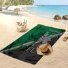 Ireland Rugby Custom Beach Towel, Print Your Name Text Lightweight Absorbent Towel for Swimming Travel