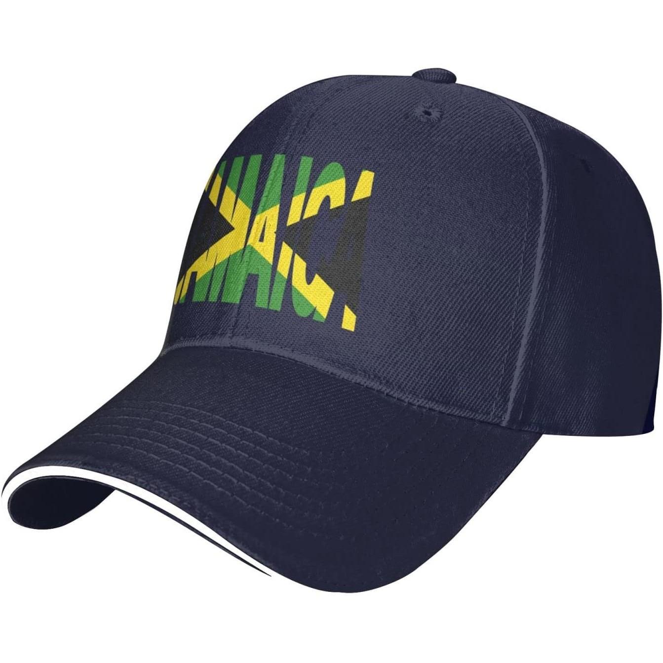 

Jamaica Flag Text Baseball Cap Polyester Adjustable Sports Outdoor Casual Adult Headwear Adjustable