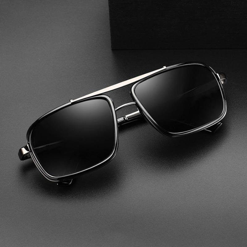 Classic Retro Small Frame Square Sunglasses Men's Driving UV400 Protection Outdoor Shades Eyewear