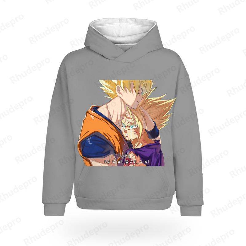 Herren T-Shirt Herren Hoodie Hoodie Tops Dragon Ball Neue Kleidung Vegeta Y2k Trend Goku Super Saiya 2024 Hochwertiger Hip Hop