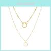 Elegant Multi-layer Pearl Necklace With Geometric Design For Fashionable Women