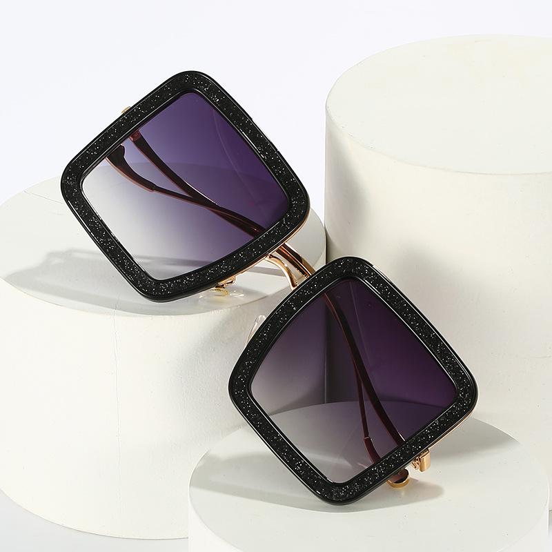 2022 Trendy Square Sunglasses - European & American Influencer Style, Flashy Diamond Design, Fun & Chic for Women