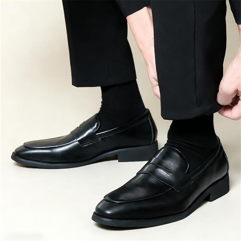Luxury Fashion New Pointed Patent Leather Wedding Shoes For Men Designer Penny Loafter Formal Dress Footwear Zapatos Hombre