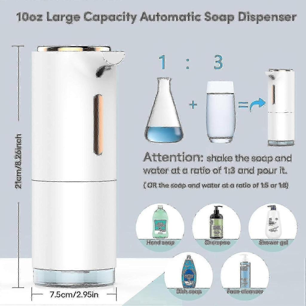 3-level Automatic Foaming Soap Dispenser, 10oz Foaming Hand Soap Dispenser With Aromatherapy