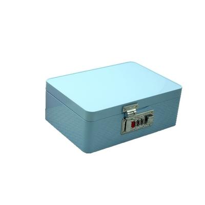 Combination Lock Password Lock Storage Box Rectangular Shape Metal Construction Key Safe Box Secure Storage Flip Top Design