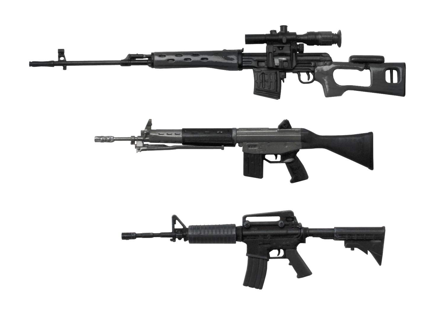 

Platz Realistic Weapon Series Реалистичная винтовка 2 части Покрытие Gunmetal Пластиковая модель 1/12 (3 типа, каждый) Вер. ПУШКА-2ГМ