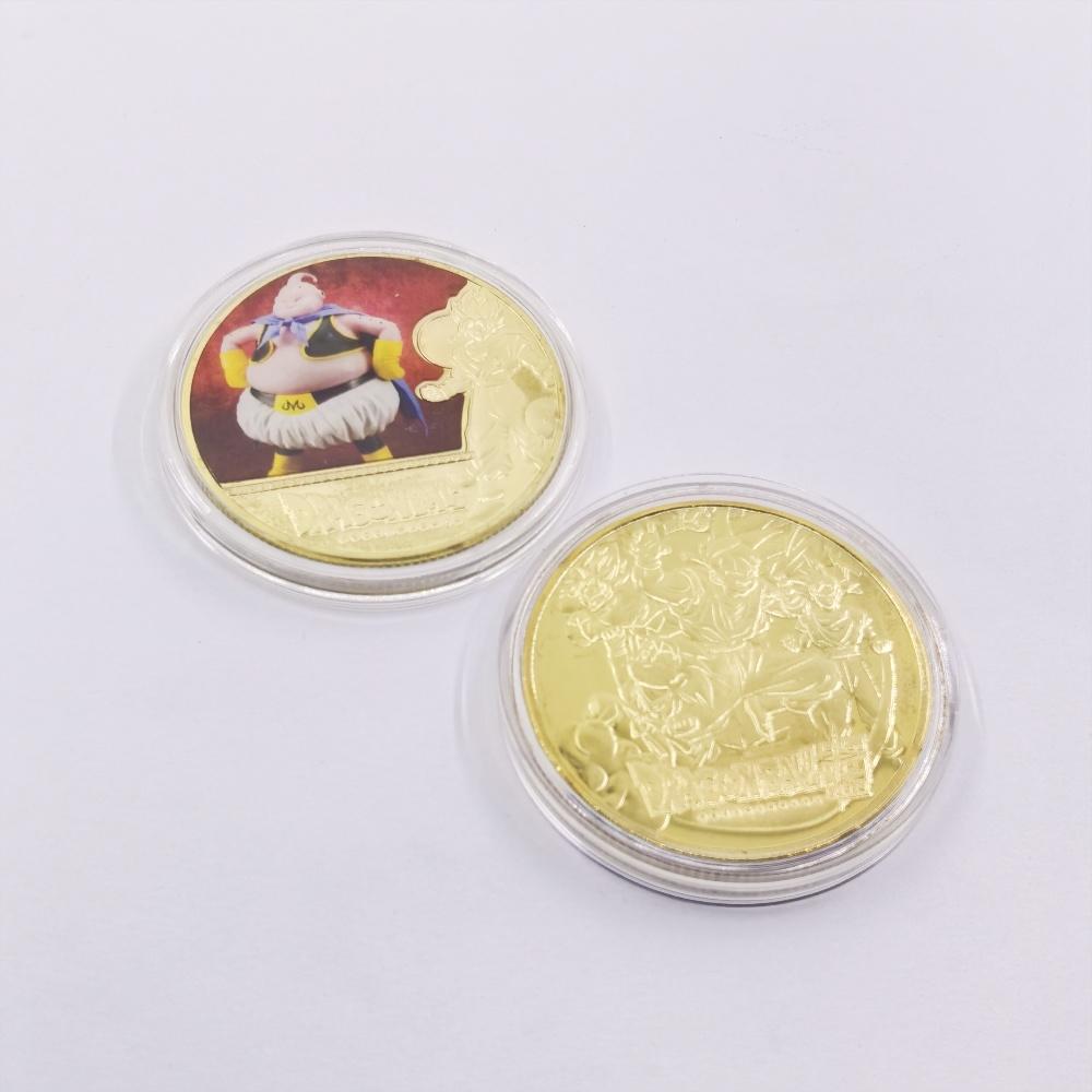 Anime  Z Gold Plated Gold Coin Son Goku Vegeta  Coins Kids Classic Anime Peripherals Collection Toy Souvenir