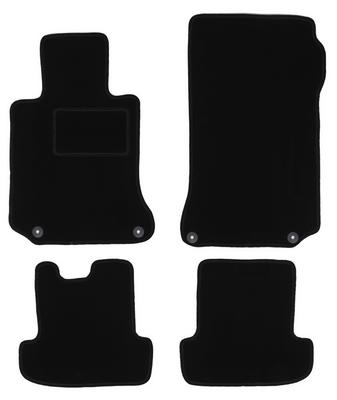 Black Velour Floor Mats For: Mercedes W207 Coupe E-Class (2009-)