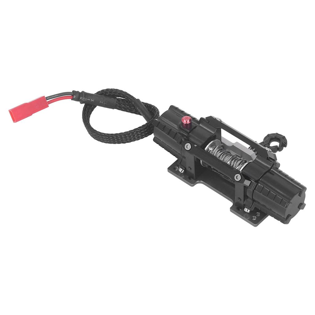 RC Winch Aluminum Alloy Electric Dual Motor Simulated Winch for SCX10 90046 D90 1Celsius10 RC Car 6 to 8V