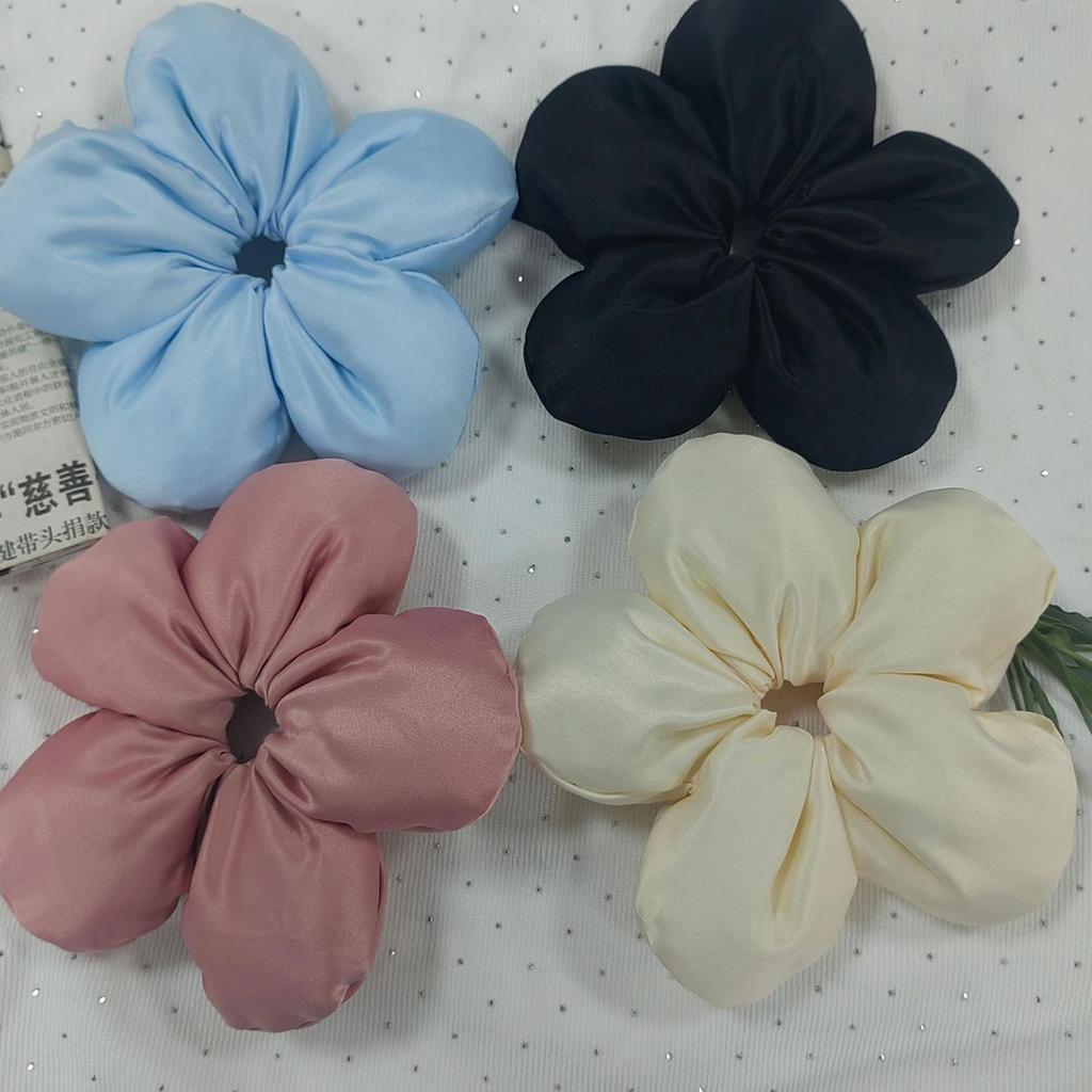 Chouchous à Fleurs Coréens Créatifs Exagérés Coiffe Femme Fille Design Tendance Élastiques à Cheveux Accessoires de Cheveux Doux