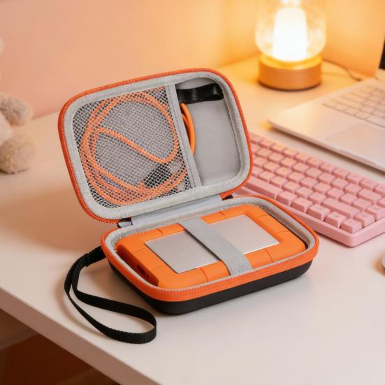 Hard Drive Carrying Case for LaCie Rugged Mini 1TB/2TB/4TB/5TB External Hard Drive Shockproof Portable HDD Storage Holder Travel Protective Bag