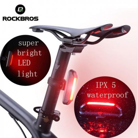 ROCKBROS Bike Rear Light USB Rechargeable Super Bright Led Red Cycling Taillight