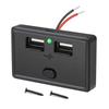 12V/24V USB-Ausgang 4.8A Dual-USB-Ladebuchse Wasserdichtes Autoladegerät-Panel mit Schalter für Auto Marine Boot Wohnmobil Bus LKW