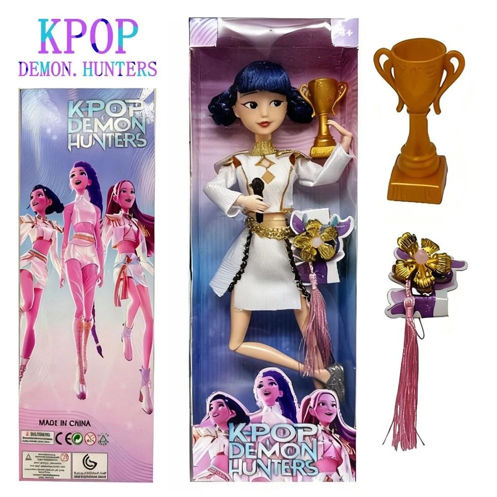 Kpop Demon Hunters Action Figure Toy Derpys Tiger Rumi Mira Zoey Sussy with Colorful Lights Theme Song for Fans Christmas Gifts