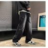 Spring and Autumn Men's Stars Towel Embroidery Brown Men Jeans Pants Clothes Straight Hip Hop Trousers