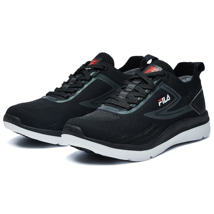 FILA Athletics Fabric Low-Top Marathon Running Shoes Women sneaker Black A12W022107FRA