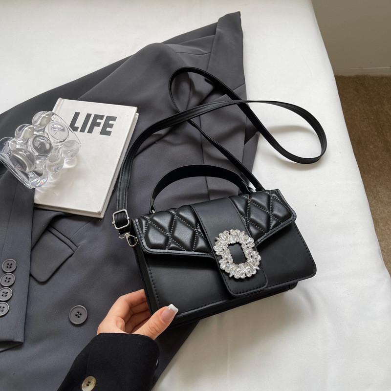 Stylish Vintage Small Handbag For Women 2024 Fashion Trendy Pu Leather Shoulder Bag With Stitching Elements Perfect For Summer