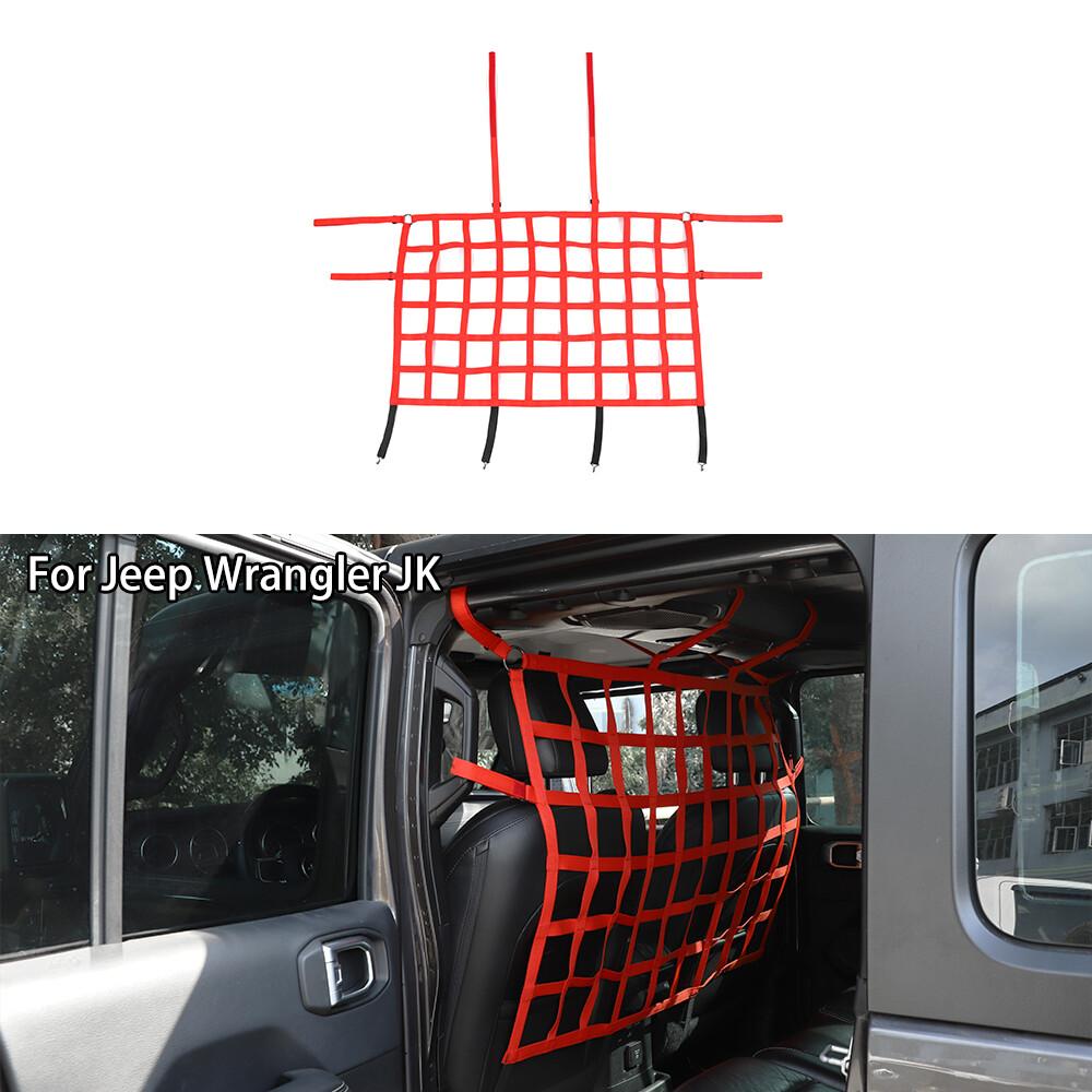 Rear Seat Cargo Isolation Diveder Net For Jeep Wrangler JK/JL/JT Gladiator 2007+