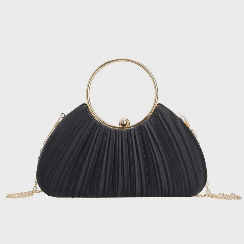 Elegant Pleated Evening Clutch for Women