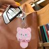 Porte-clés Pendentif Chat en Peluche Squeaker Intégré Mignon Corps Gros Chaton Animé Peluches Décoratif Doux Animal en Peluche Poupée Jouet Charmes Sac à Dos