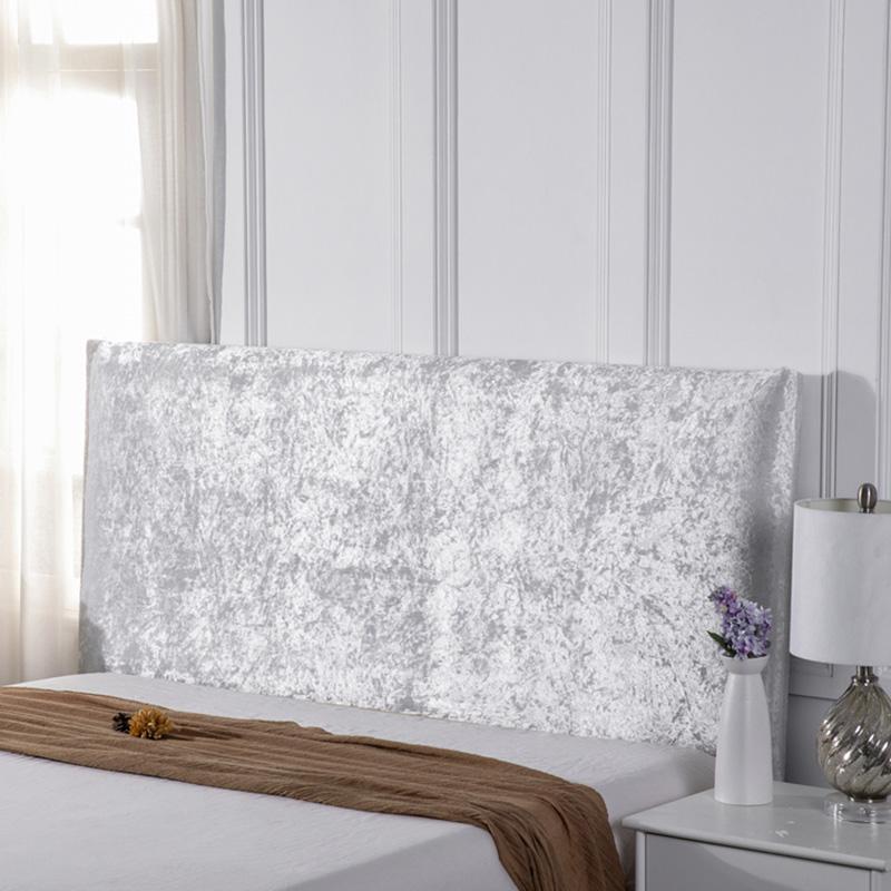 Luxury Elastic All-inclusive Bed Headboard Cover Crushed Velvet Non-Slip Head Board Covers  Bed Back Dust Protector Cover