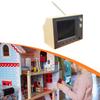 Dollhouse TV Mini Television Set 1/12 Miniature Furniture Can Play Video Gift Tiny