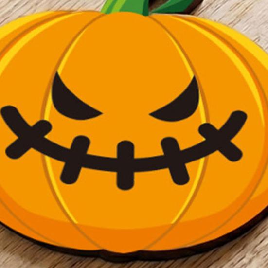 xiaobudian Wooden Pumpkin Coaster, Non-Slip Halloween Table Mat, Heat Insulation Waterproof for Holiday Party Home Decor