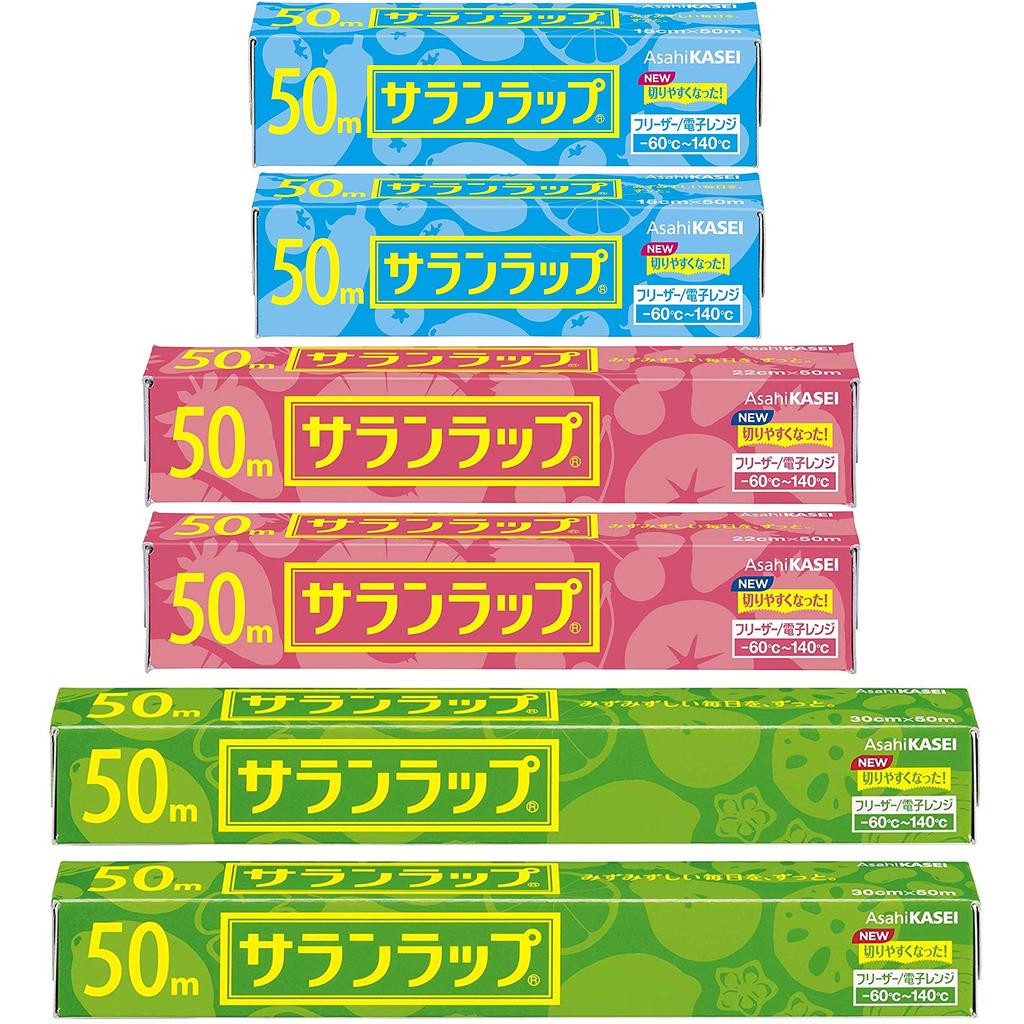 Set of 2 Saran Wraps (15cm X 50m) + 2 Saran Wraps (22cm X 50m) + 2 Saran Wraps (30cm X 50m)