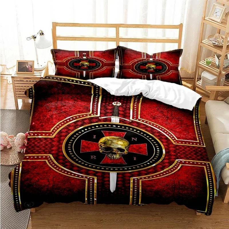 3D Printed Masonic Freemason Illuminati Bedding Set Duvet Cover Double Twin Full Queen King Adult Kids Bedclothes Quilt Cover