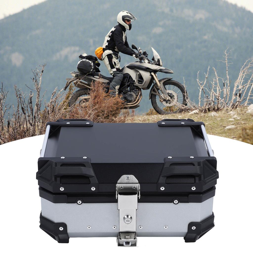 Motorcycle Luggage Box with Removable Base and Liner 28L Large Capacity Shockproof