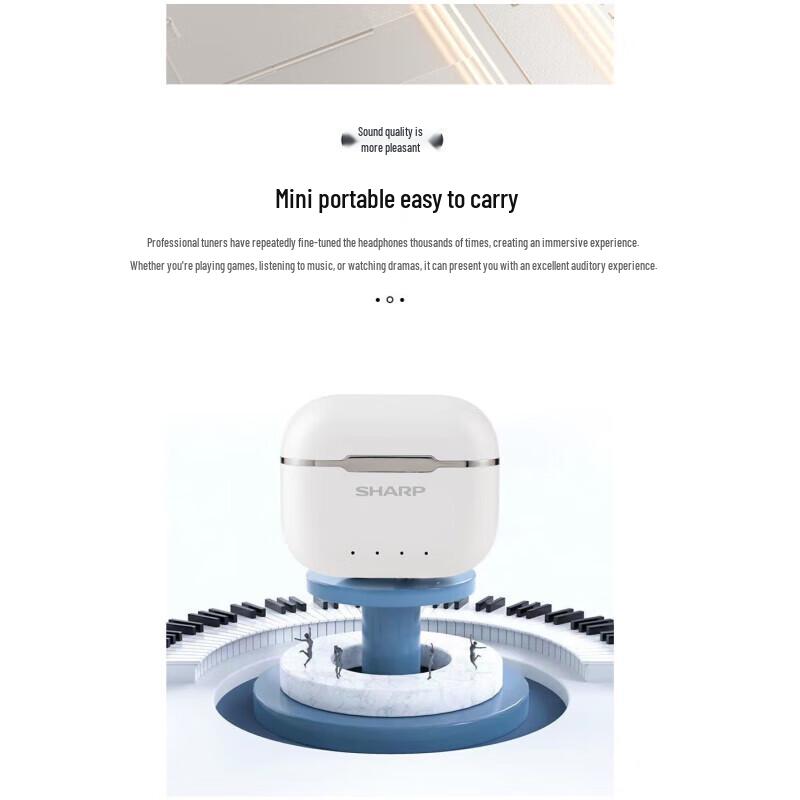 SHARP HP-TW40H Semi-In-Ear Bluetooth Earbuds