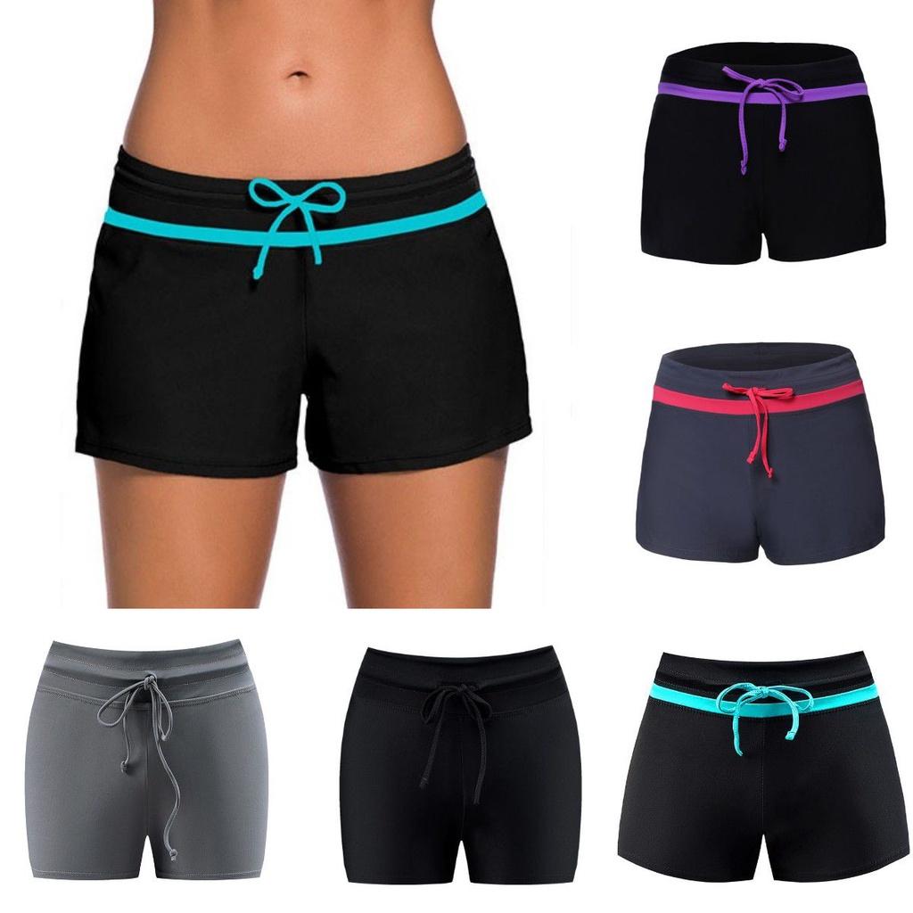Plus Size Square Swim Shorts For Women Conservative Frenulum Design With Large Size And Good Elasticity